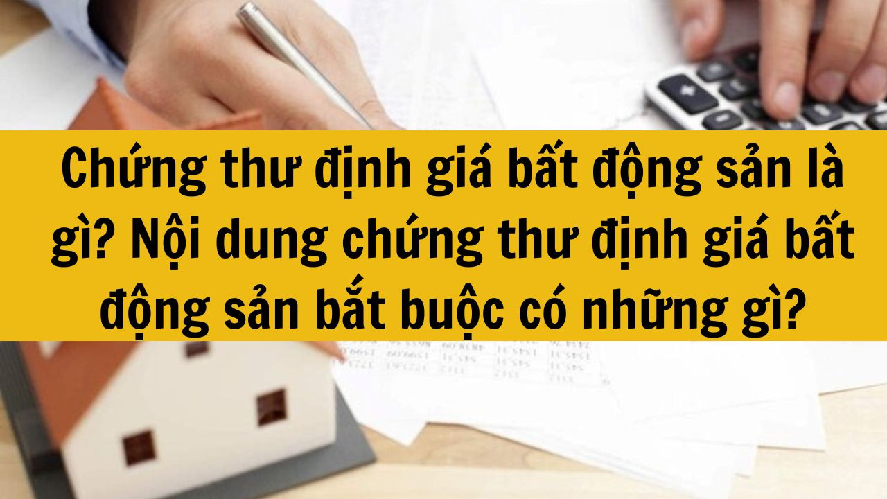 Chứng thư định gi&aacute; bất động sản l&agrave; g&igrave;? Nội dung chứng thư định gi&aacute; bất động sản bắt buộc c&oacute; những g&igrave;?
