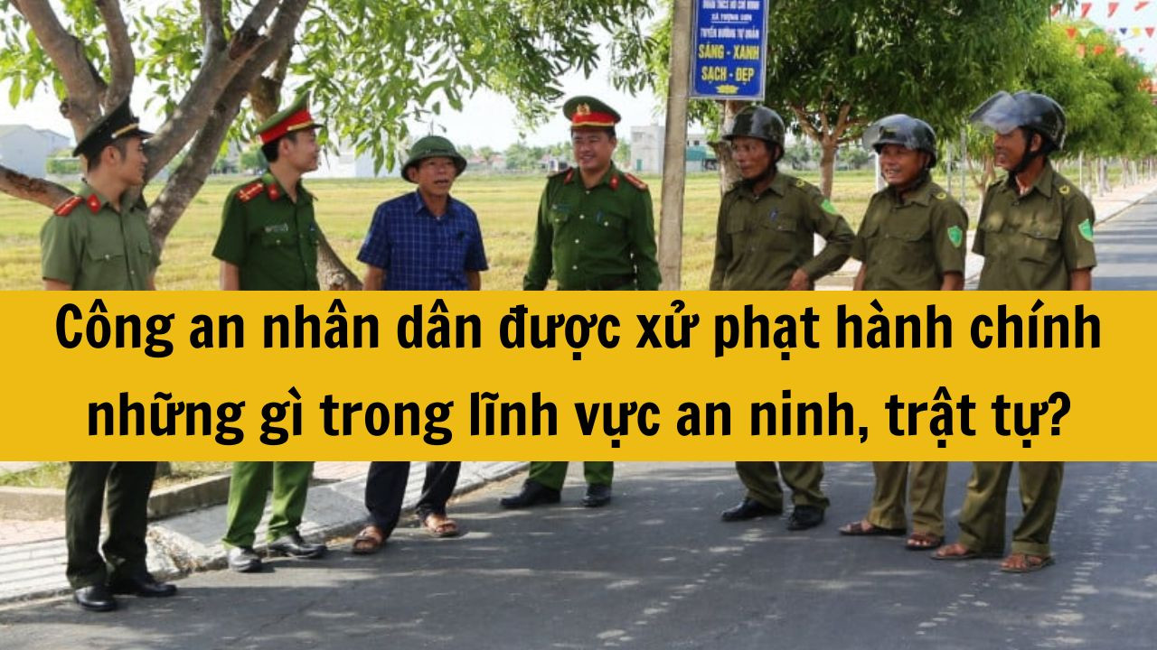 C&ocirc;ng an nh&acirc;n d&acirc;n được xử phạt h&agrave;nh ch&iacute;nh những g&igrave; trong lĩnh vực an ninh, trật tự?
