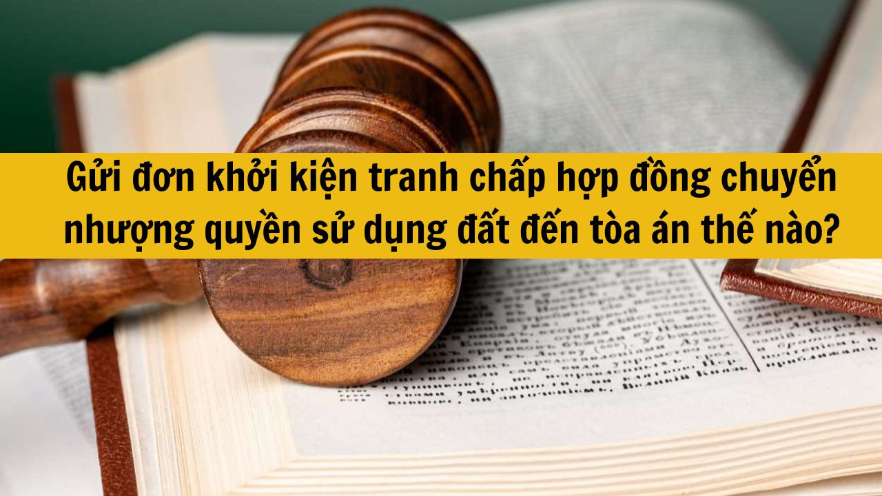 Gửi đơn khởi kiện tranh chấp hợp đồng chuyển nhượng quyền sử dụng đất đến t&ograve;a &aacute;n thế n&agrave;o?