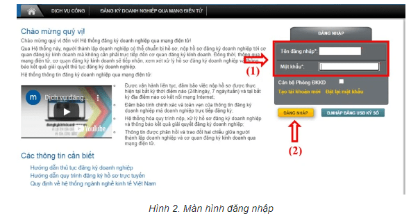 H&igrave;nh 2: M&agrave;n h&igrave;nh đăng nhập