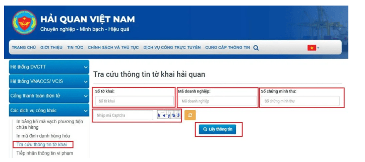 khai b&aacute;o hải quan