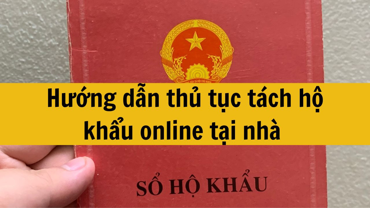 Hướng dẫn thủ tục t&aacute;ch hộ khẩu online tại nh&agrave; nhanh nhất năm 2025