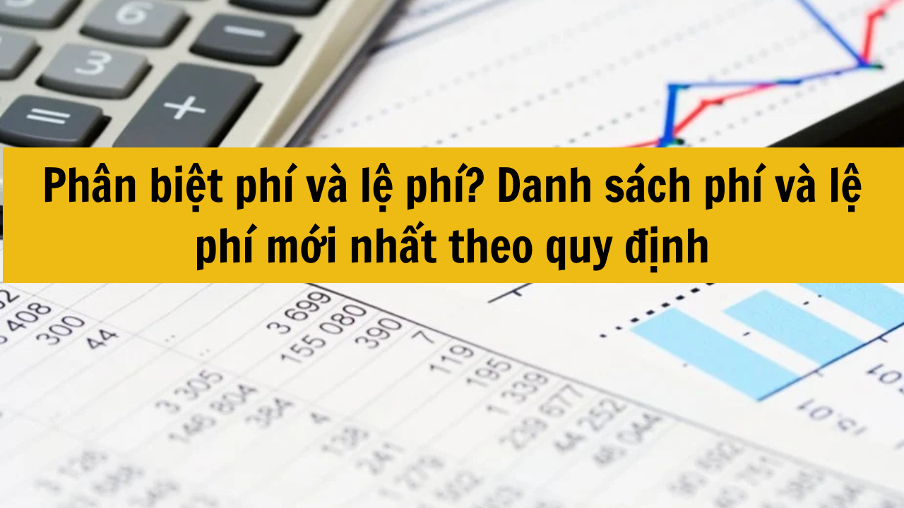 Ph&acirc;n biệt ph&iacute; v&agrave; lệ ph&iacute;? Danh s&aacute;ch ph&iacute; v&agrave; lệ ph&iacute; mới nhất 2025 theo quy định