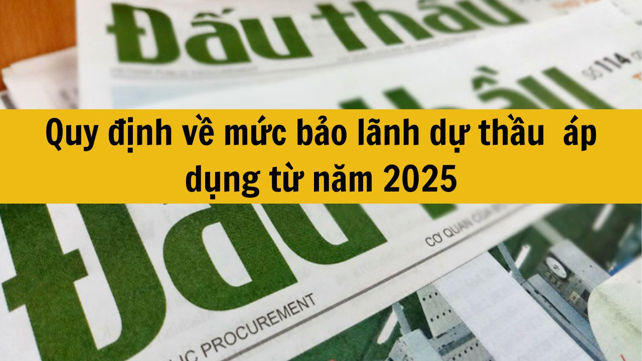 Quy định về mức bảo l&atilde;nh dự thầu  &aacute;p dụng từ năm 2025