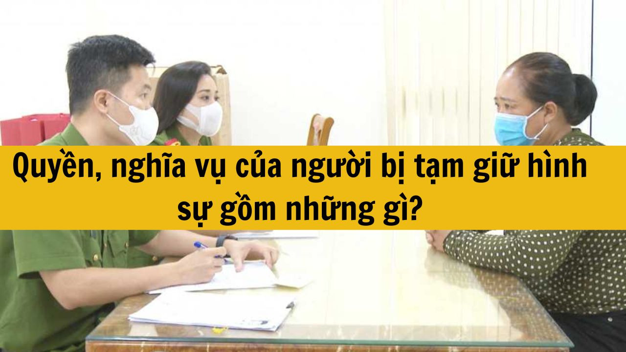Quyền, nghĩa vụ của người bị tạm giữ h&igrave;nh sự gồm những g&igrave;?