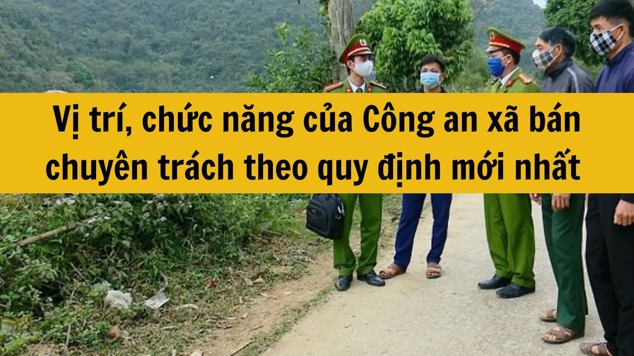 Vị tr&iacute;, chức năng của C&ocirc;ng an x&atilde; b&aacute;n chuy&ecirc;n tr&aacute;ch theo quy định mới nhất 2025 gồm những g&igrave;?