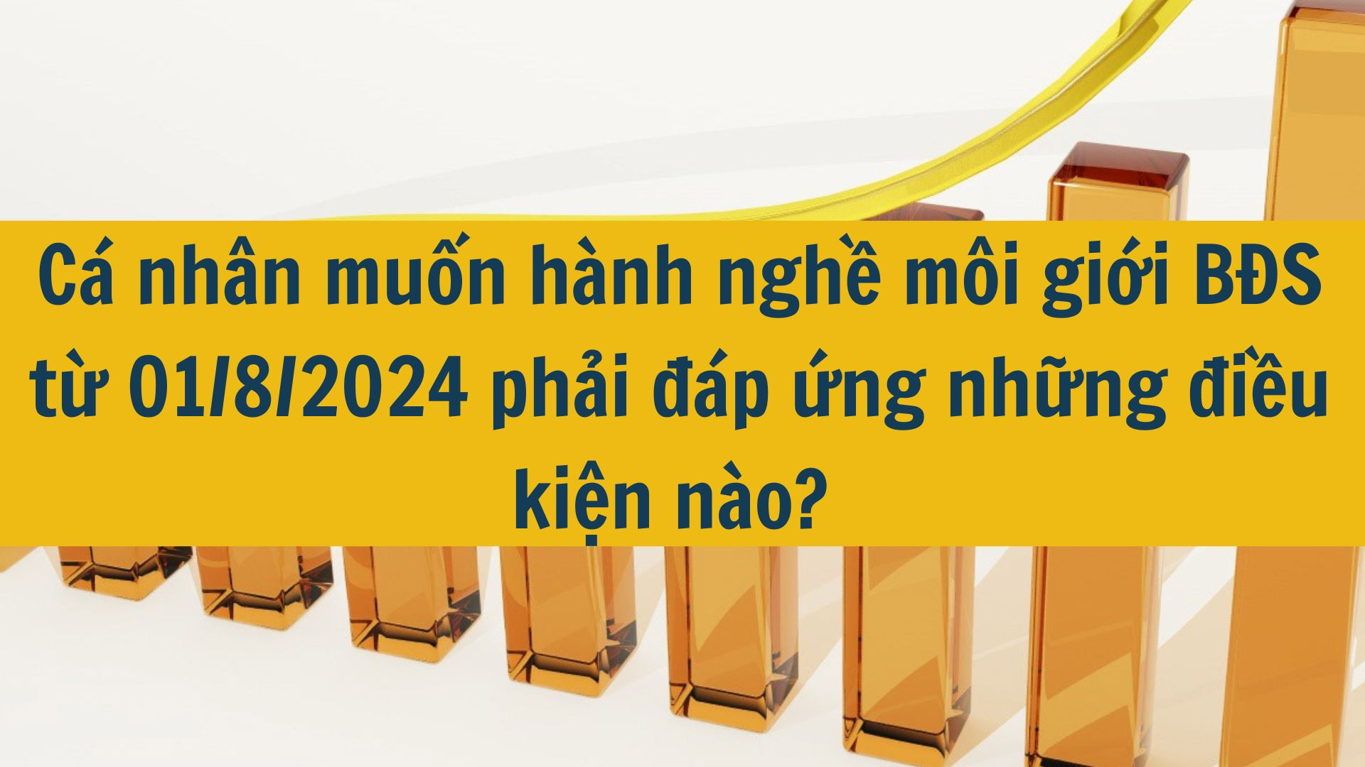 C&aacute; nh&acirc;n muốn h&agrave;nh nghề m&ocirc;i giới BĐS từ 01/8/2024 phải đ&aacute;p ứng những điều kiện n&agrave;o? 