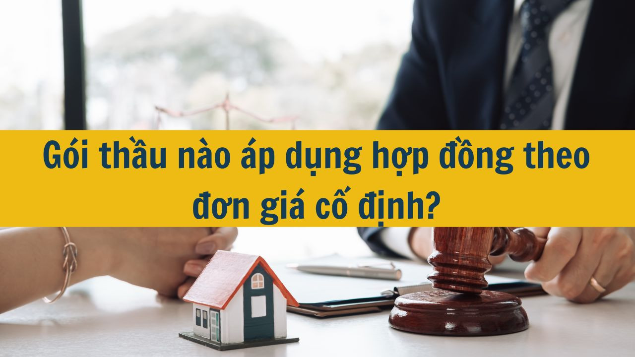 G&oacute;i thầu n&agrave;o &aacute;p dụng hợp đồng theo đơn gi&aacute; cố định?