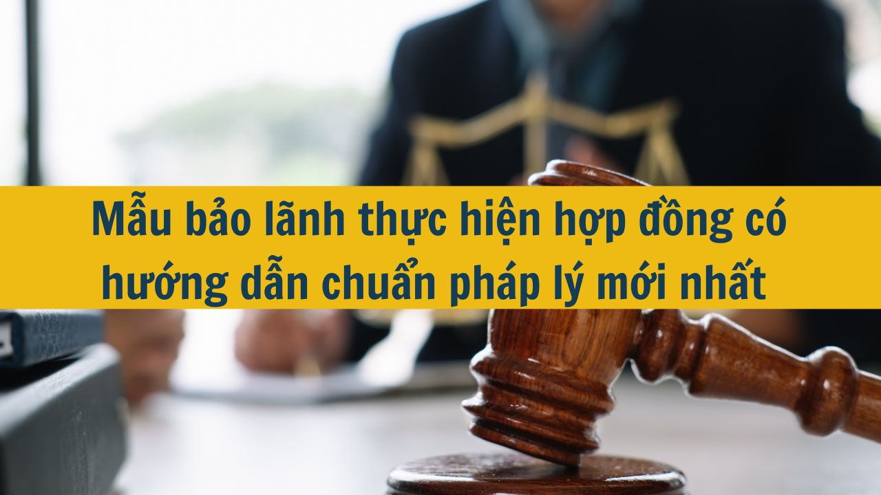 Mẫu bảo l&atilde;nh thực hiện hợp đồng c&oacute; hướng dẫn chuẩn ph&aacute;p l&yacute; mới nhất 2025