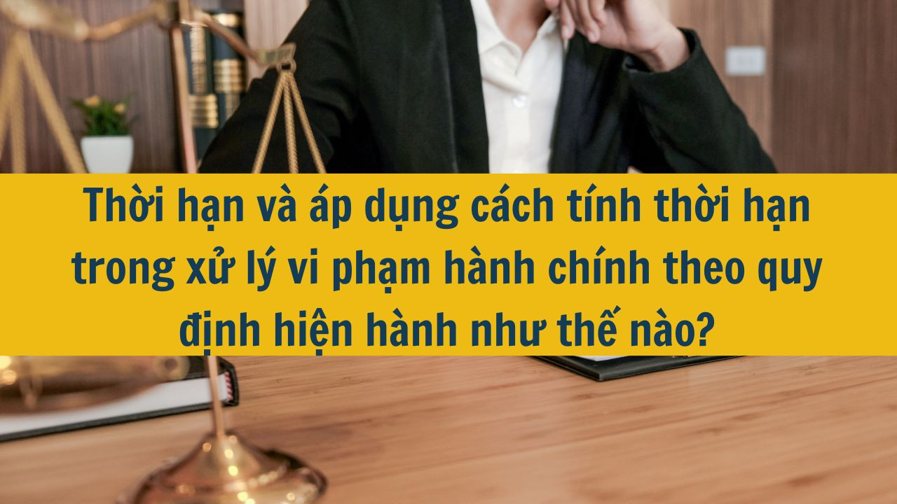 Thời hạn v&agrave; &aacute;p dụng c&aacute;ch t&iacute;nh thời hạn trong xử l&yacute; vi phạm h&agrave;nh ch&iacute;nh theo quy định hiện h&agrave;nh như thế n&agrave;o?