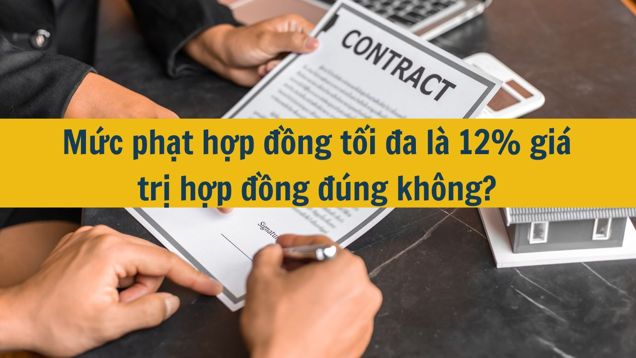 Mức phạt hợp đồng tối đa l&agrave; 12% gi&aacute; trị hợp đồng đ&uacute;ng kh&ocirc;ng?