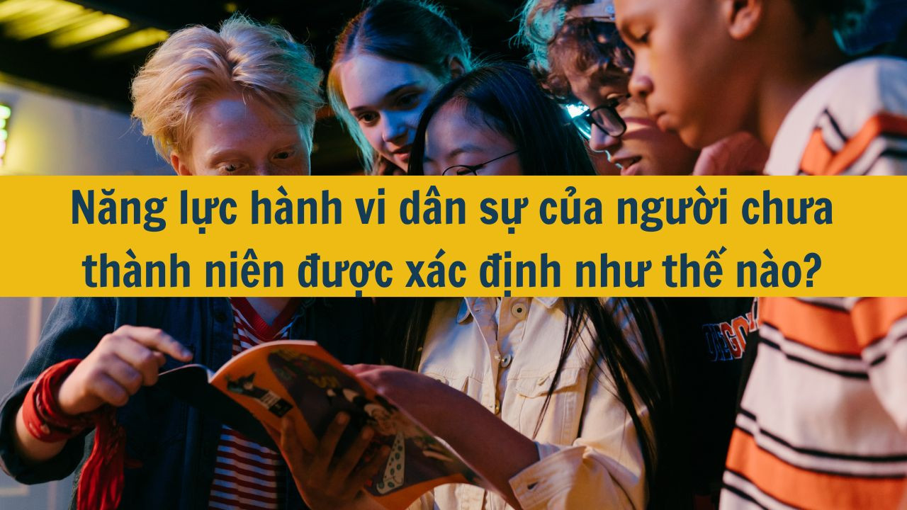 Năng lực h&agrave;nh vi d&acirc;n sự của người chưa th&agrave;nh ni&ecirc;n được x&aacute;c định như thế n&agrave;o?