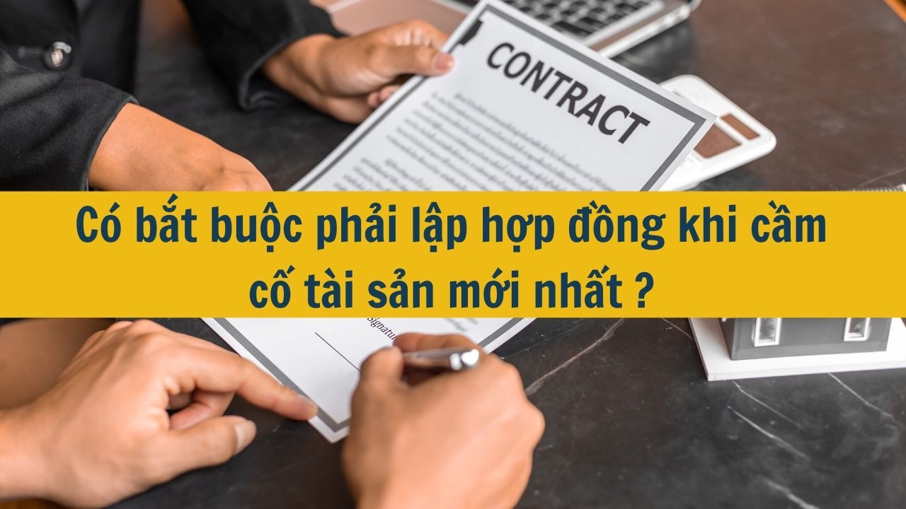 C&oacute; bắt buộc phải lập hợp đồng khi cầm cố t&agrave;i sản mới nhất 2025?