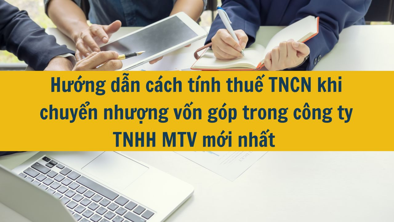 Hướng dẫn c&aacute;ch t&iacute;nh thuế TNCN khi chuyển nhượng vốn g&oacute;p trong c&ocirc;ng ty TNHH MTV mới nhất 2025