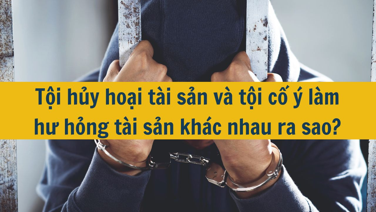 Tội hủy hoại t&agrave;i sản v&agrave; tội cố &yacute; l&agrave;m hư hỏng t&agrave;i sản kh&aacute;c nhau ra sao?