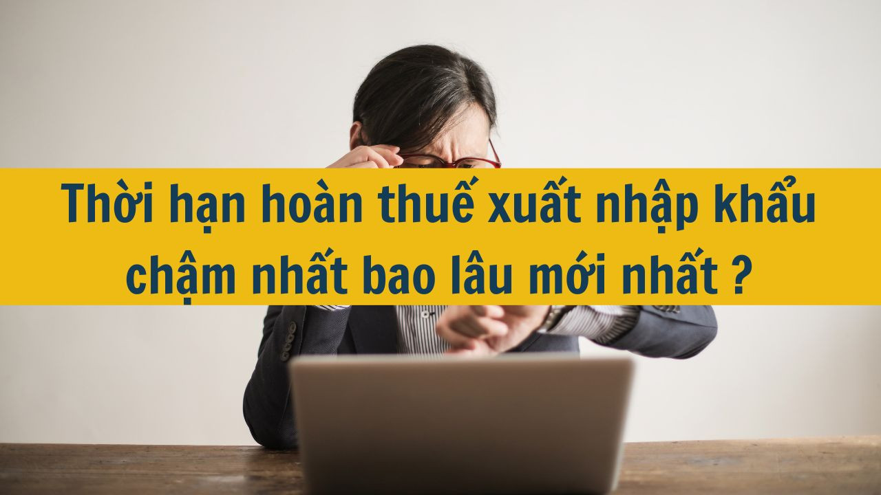 Thời hạn ho&agrave;n thuế xuất nhập khẩu chậm nhất bao l&acirc;u mới nhất 2025?