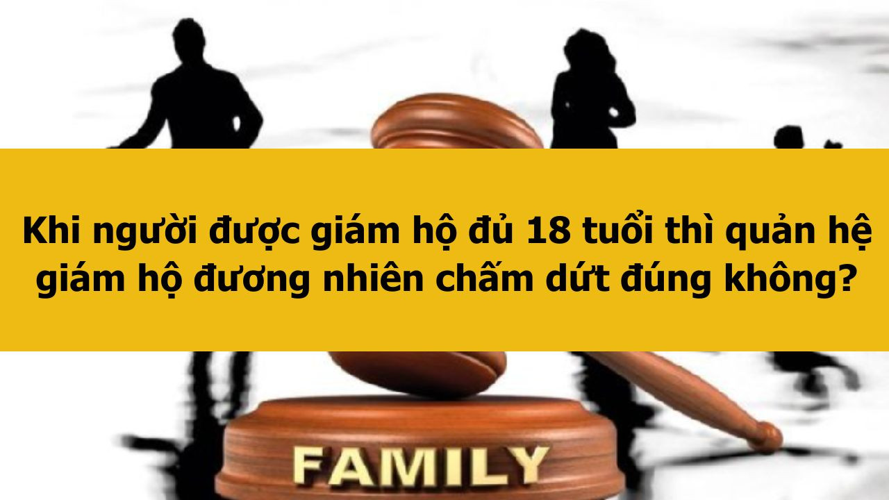 Khi người được gi&aacute;m hộ đủ 18 tuổi th&igrave; quản hệ gi&aacute;m hộ đương nhi&ecirc;n chấm dứt đ&uacute;ng kh&ocirc;ng?