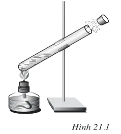  Đun nóng một ống nghiệm nút kín có đựng nước. Nước trong ống nghiệm nóng dần (ảnh 1)