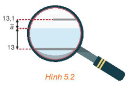 Trong HĐ2, Hòa dùng kính lúp để quan sát mực nước trên ống đo thứ hai (ảnh 1)