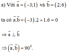 Trong mặt phẳng tọa độ Oxy, hãy tính góc giữa hai vectơ a và vecto b (ảnh 1)