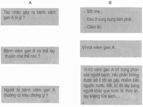 Vở bài tập Khoa học lớp 5 Bài 15: Phòng bệnh viên gan A (ảnh 1)