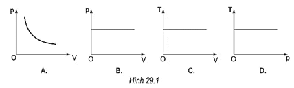 Đường nào sau đây không biểu diễn quá trình đẳng nhiệt? Bài 29.5 trang 68 SBT Vật Lí 10 (ảnh 1)