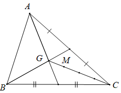 Cho tam giác ABC.Hãy xác định điểm M để  (ảnh 1)