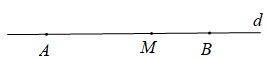 Cho đường thẳng d đi qua hai điểm phân biệt A và B (H.4.25) (ảnh 1)