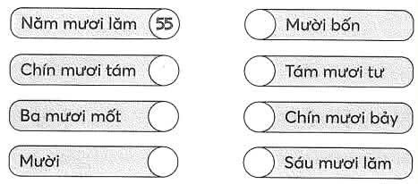 Bài tập cuối tuần Toán lớp 1 (Kết nối tri thức) Tuần 22 có đáp án (ảnh 1)