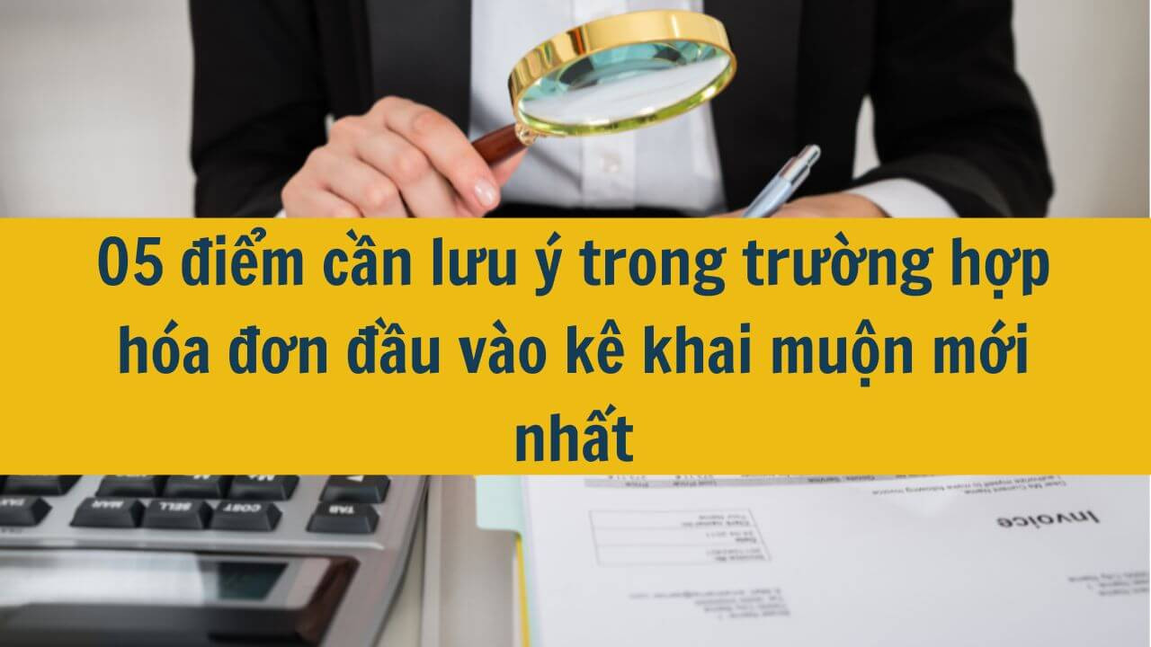 05 điểm cần lưu ý trong trường hợp hóa đơn đầu vào kê khai muộn mới nhất 2025