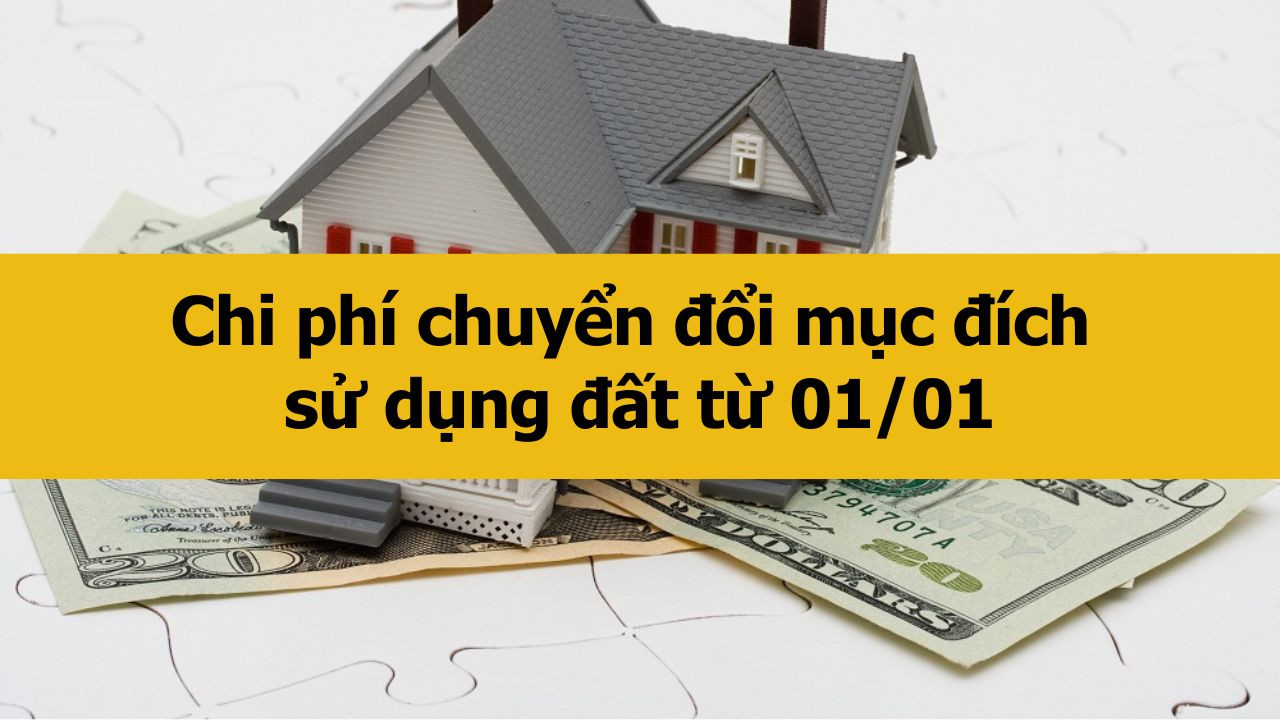 Chi phí chuyển đổi mục đích sử dụng đất từ 01/01/2025