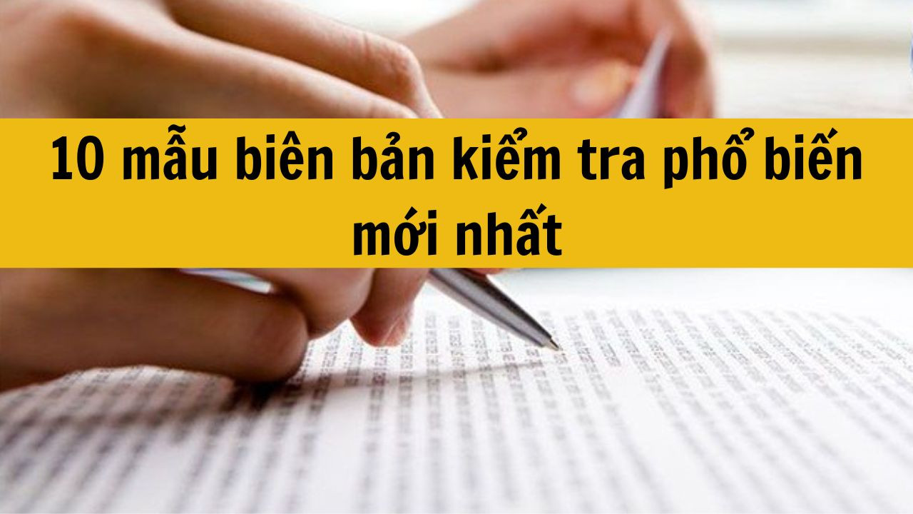 10 mẫu biên bản kiểm tra phổ biến mới nhất 2025