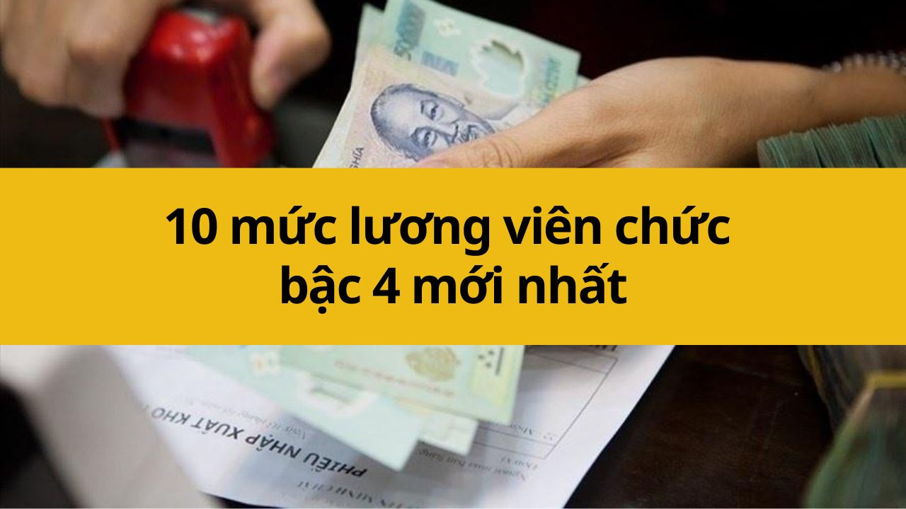 10 mức lương viên chức bậc 4 mới nhất 2025