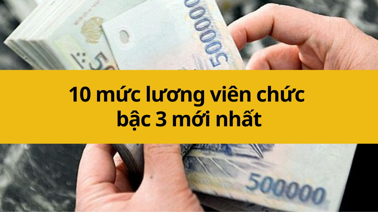 10 mức lương viên chức bậc 3 mới nhất 2025