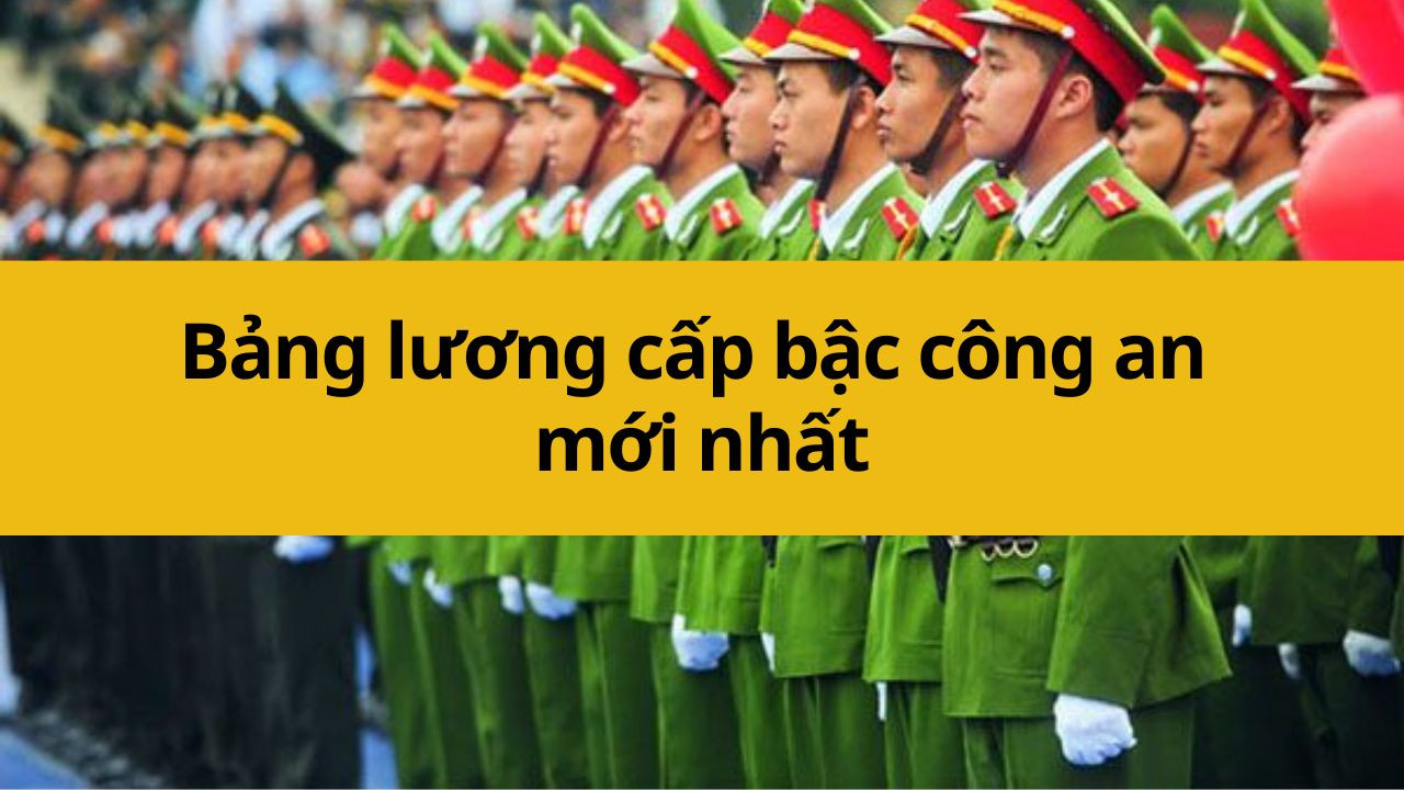 Bảng lương cấp bậc công an mới nhất 2025