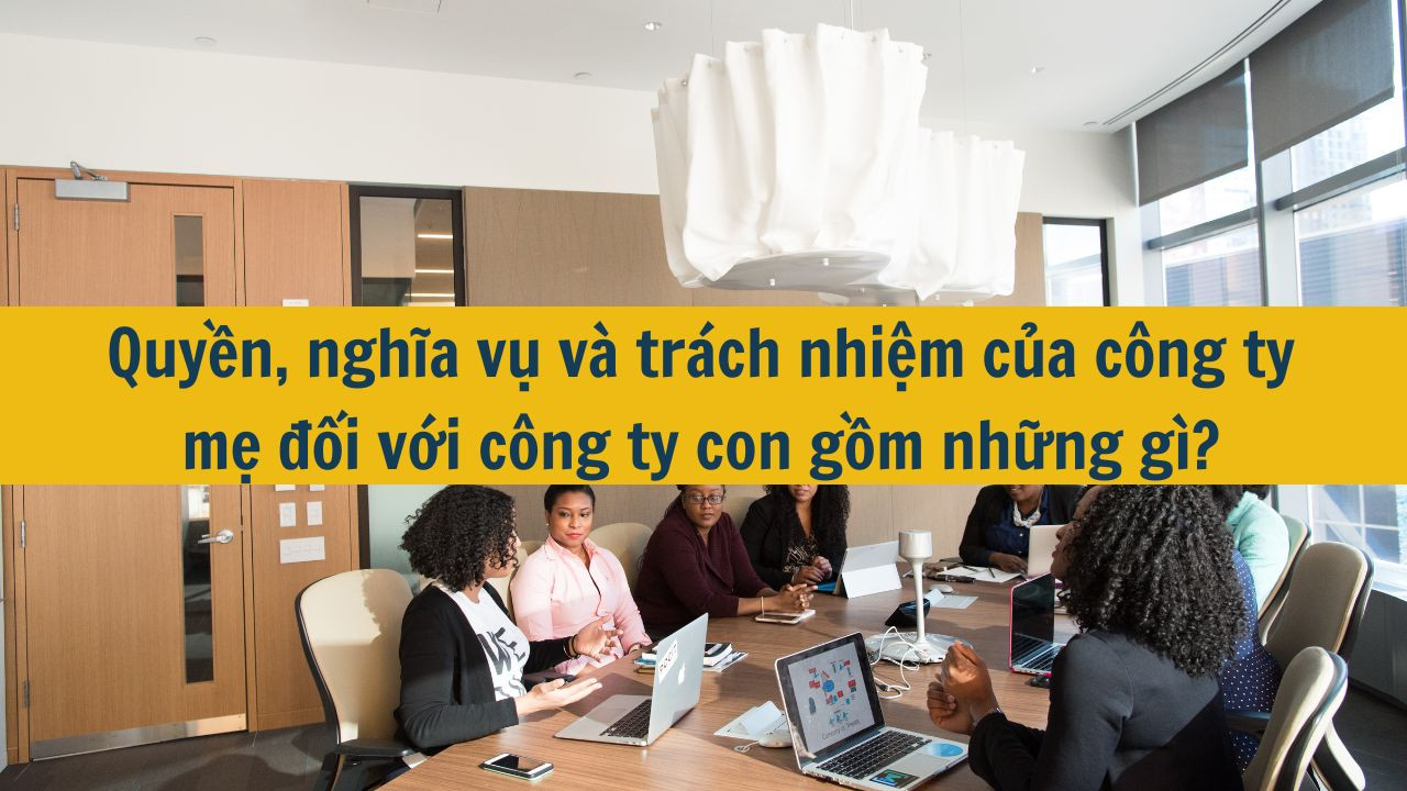 Quyền, nghĩa vụ và trách nhiệm của công ty mẹ đối với công ty con gồm những gì?