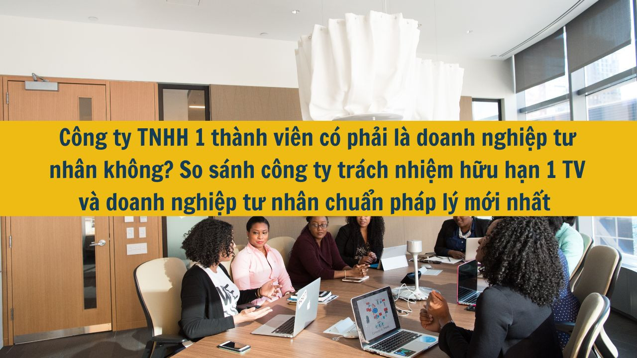Công ty TNHH 1 thành viên có phải là doanh nghiệp tư nhân không? So sánh công ty trách nhiệm hữu hạn 1 TV và doanh nghiệp tư nhân chuẩn pháp lý mới nhất 2025