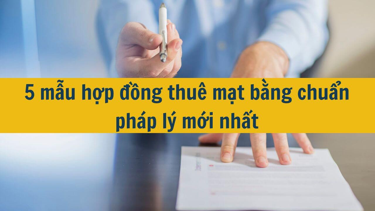 5 mẫu hợp đồng thuê mặt bằng chuẩn pháp lý mới nhất 2025