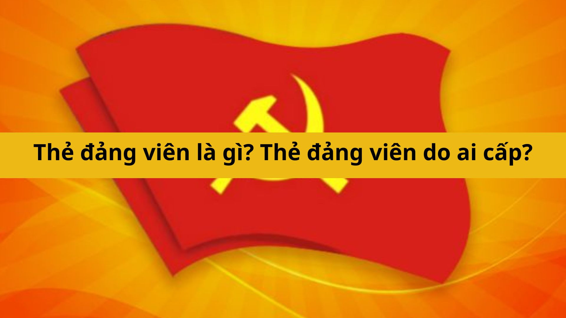 Thẻ đảng viên là gì? Thẻ đảng viên do ai cấp?