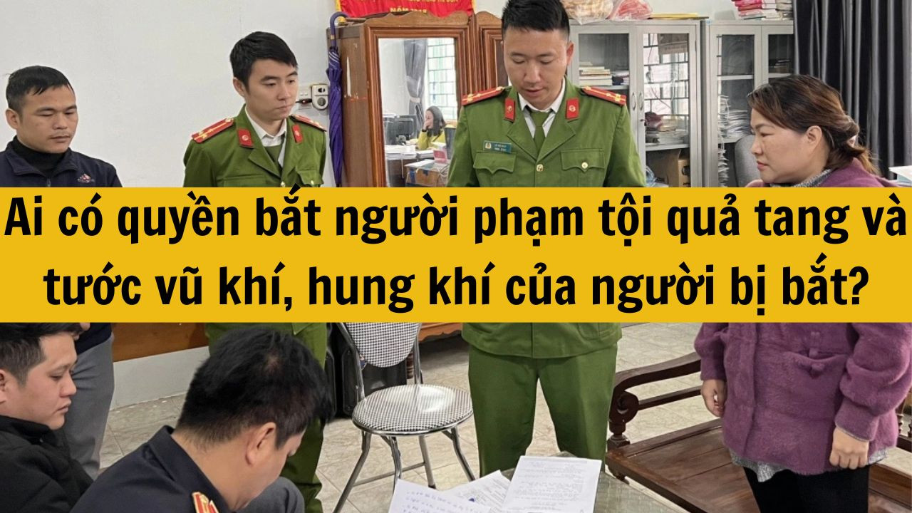 Ai có quyền bắt người phạm tội quả tang và tước vũ khí, hung khí của người bị bắt?