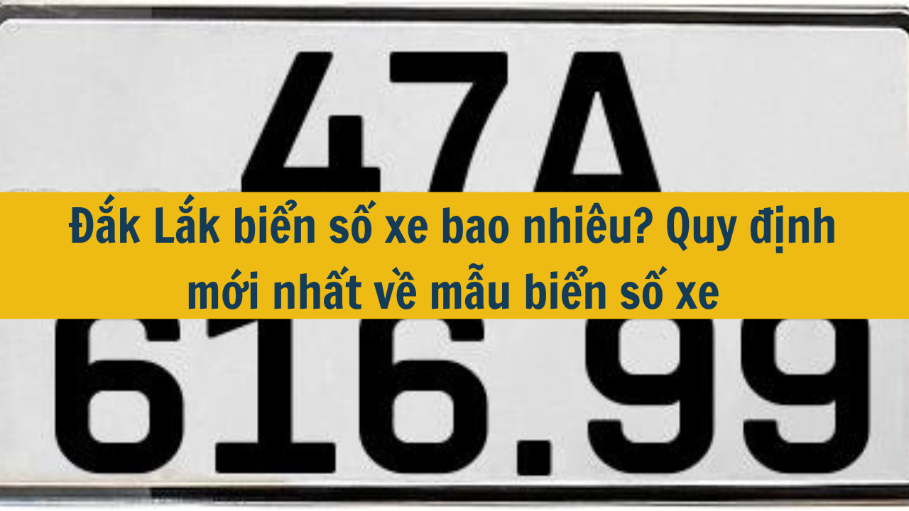 Đắk Lắk biển số xe bao nhiêu? Quy định mới nhất 2025 về mẫu biển số xe