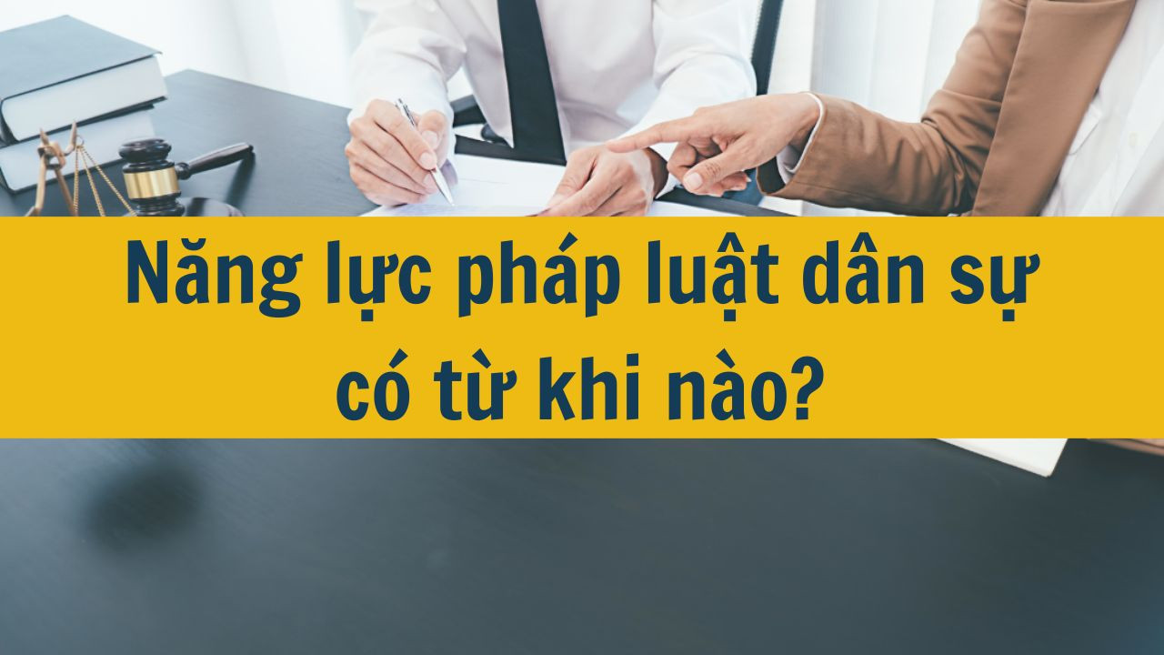 Năng lực pháp luật dân sự có từ khi nào?