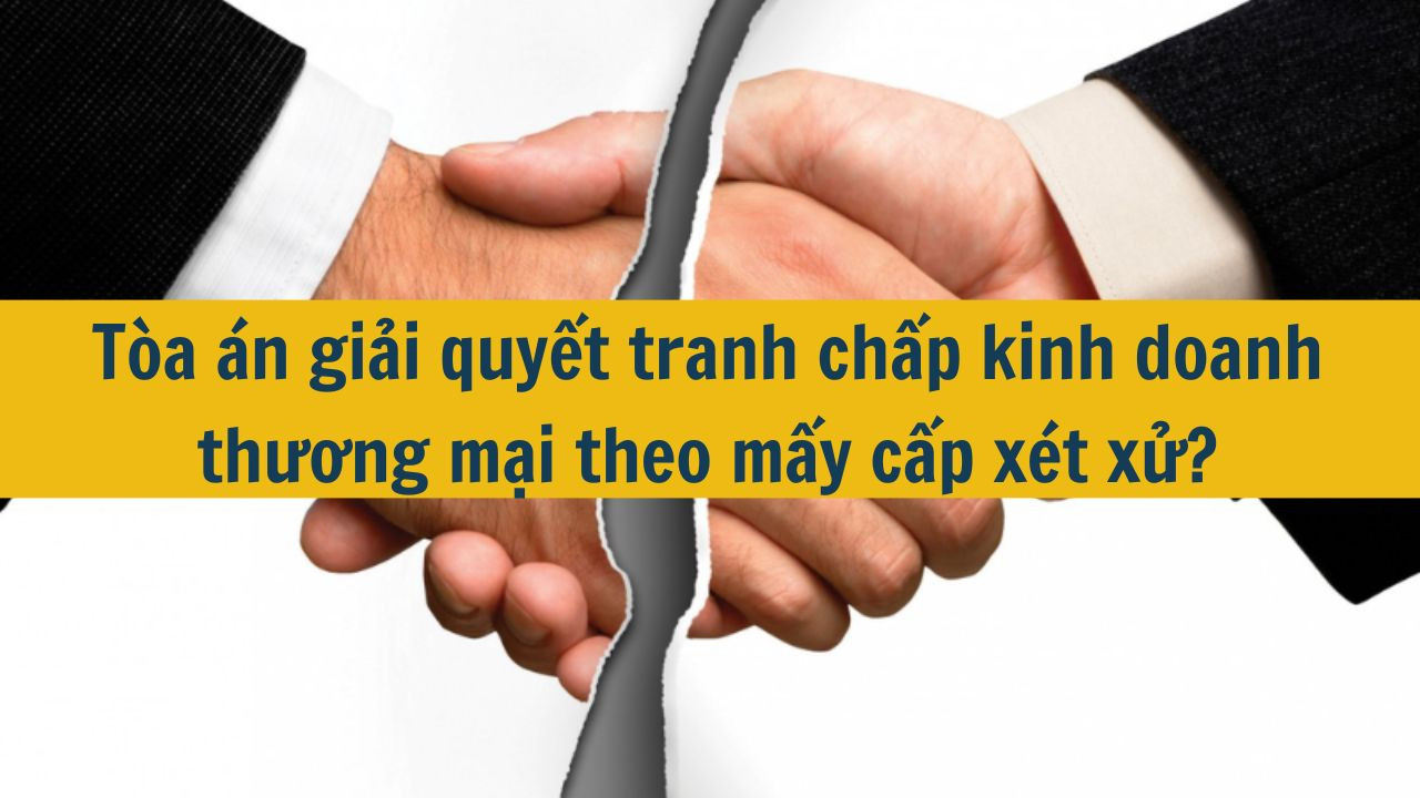 Tòa án giải quyết tranh chấp kinh doanh thương mại theo mấy cấp xét xử?