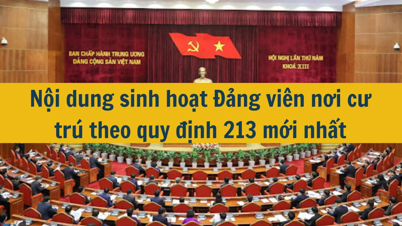 Nội dung sinh hoạt Đảng viên nơi cư trú theo quy định 213 mới nhất 2025