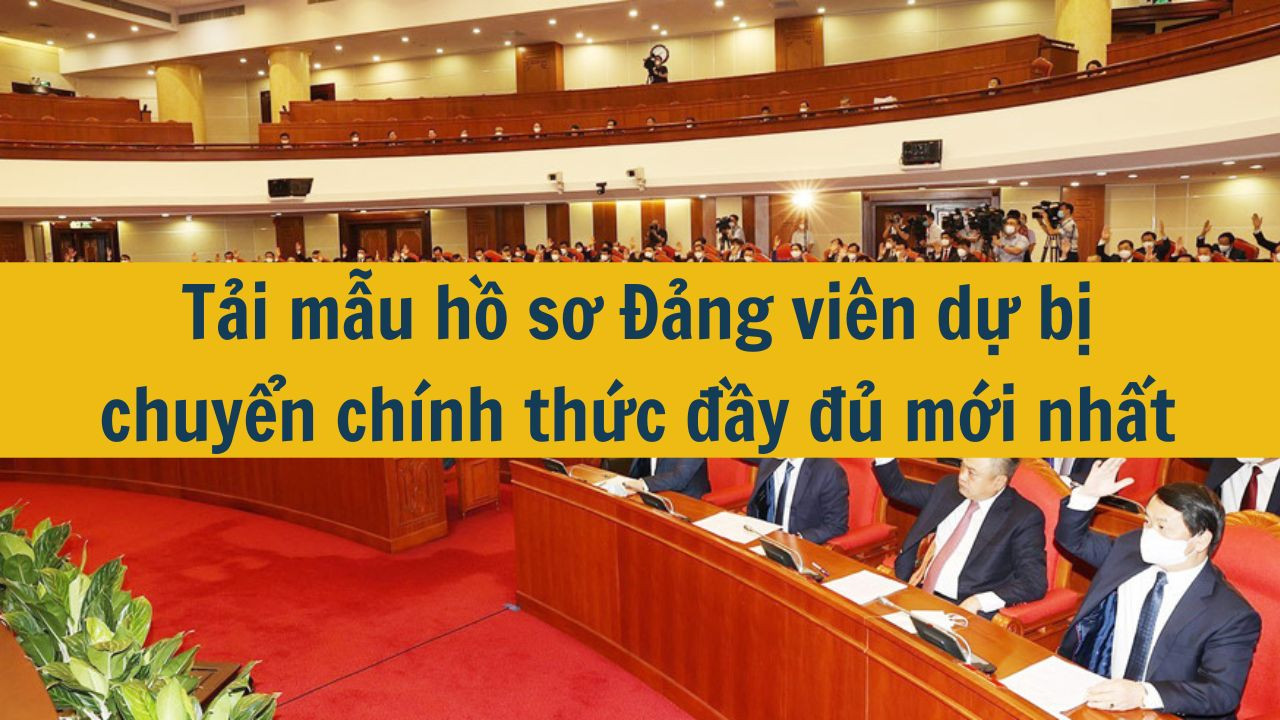 Tải mẫu hồ sơ Đảng viên dự bị chuyển chính thức đầy đủ mới nhất 2025