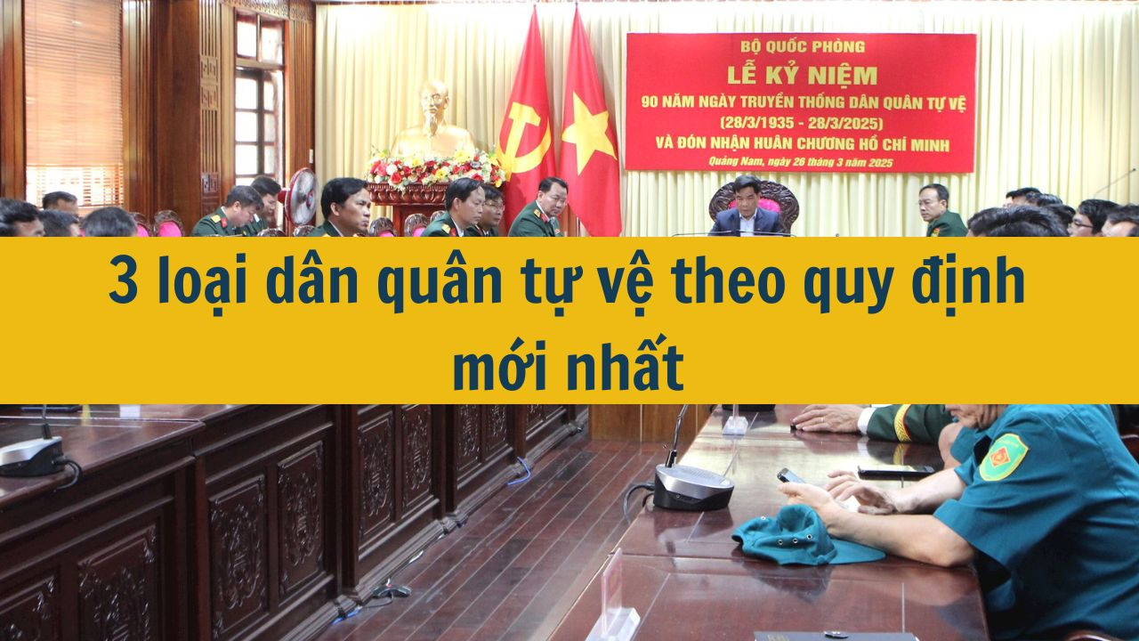 3 loại dân quân tự vệ theo quy định mới nhất 2025