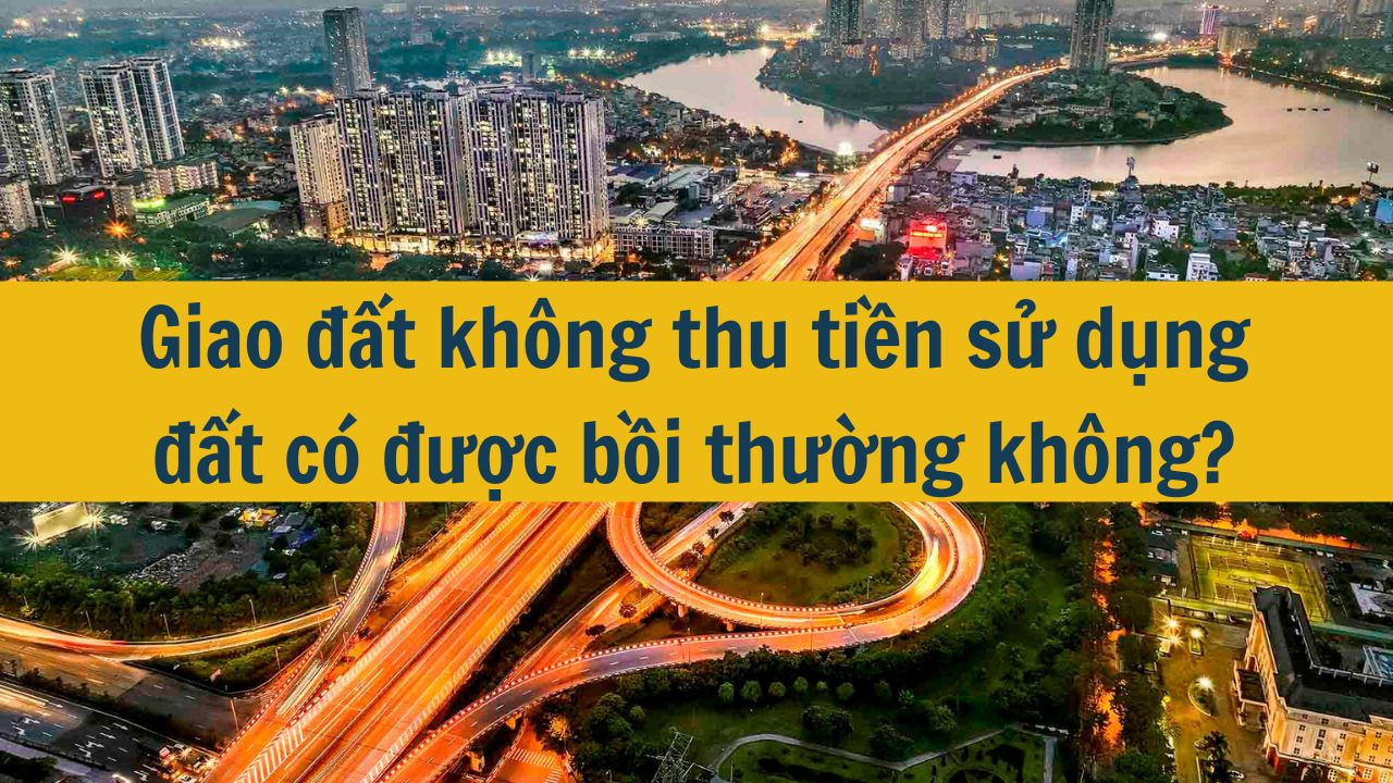 Giao đất không thu tiền sử dụng đất có được bồi thường không?
