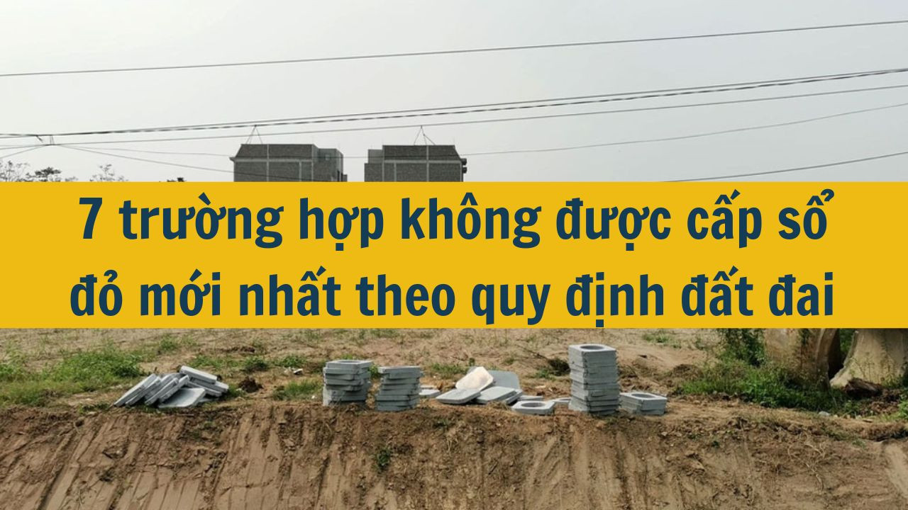 7 trường hợp không được cấp sổ đỏ từ 1/8/2024 theo quy định mới nhất