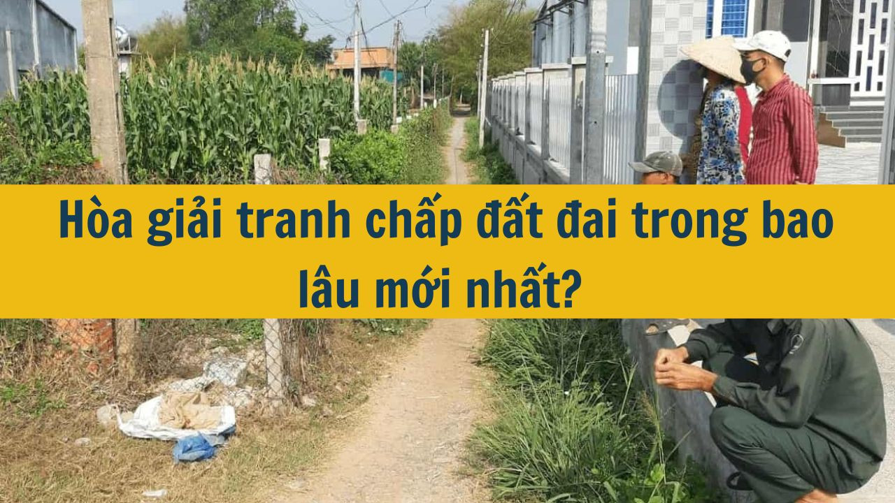 Hòa giải tranh chấp đất đai trong bao lâu mới nhất 2025?