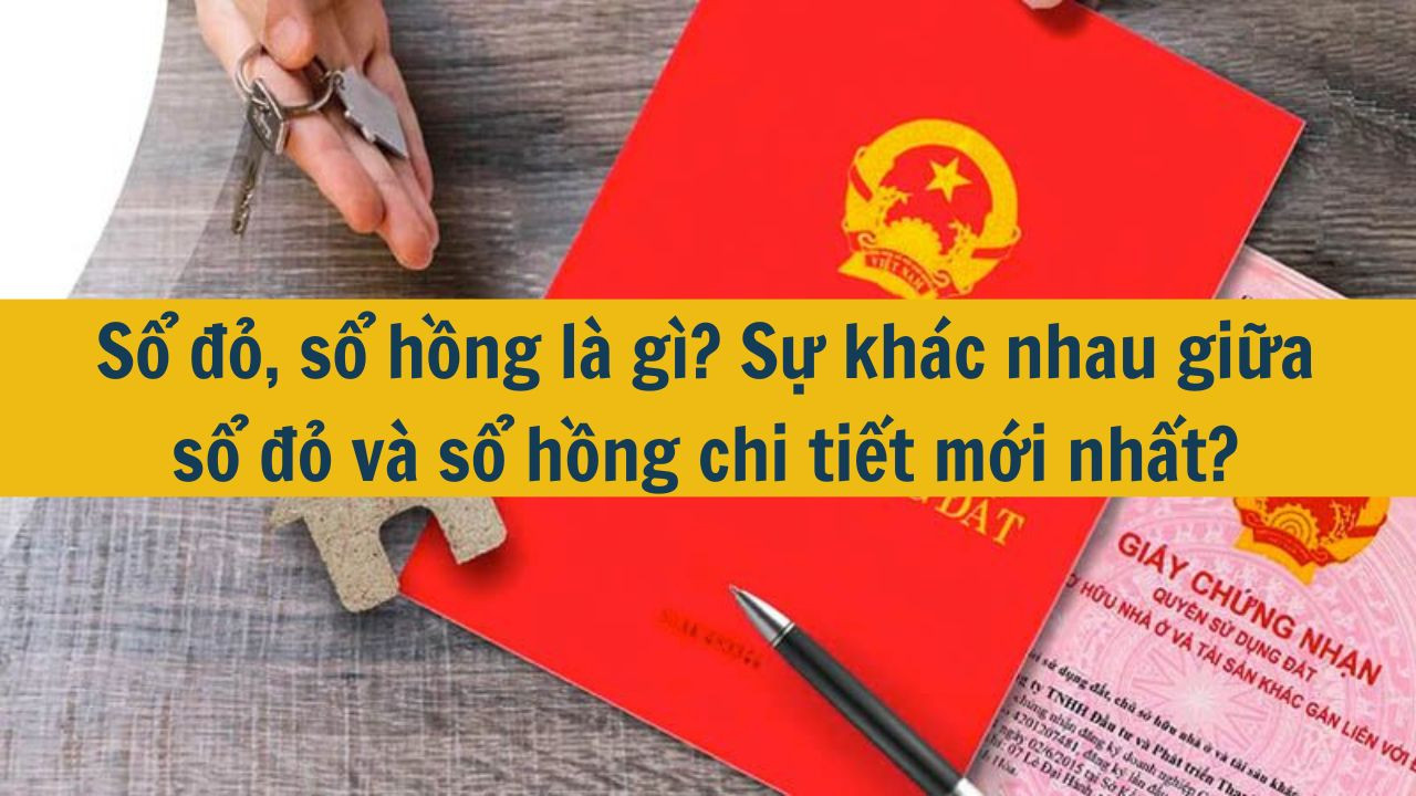 Sổ đỏ, sổ hồng là gì? Sự khác nhau giữa sổ đỏ và sổ hồng chi tiết mới nhất 2025?